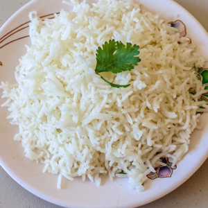 Cooked basmati rice